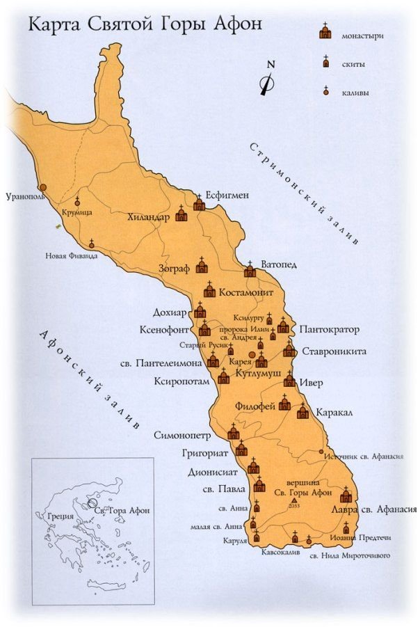 Карта монастырей