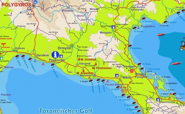 Карта с курортами Ситонии
