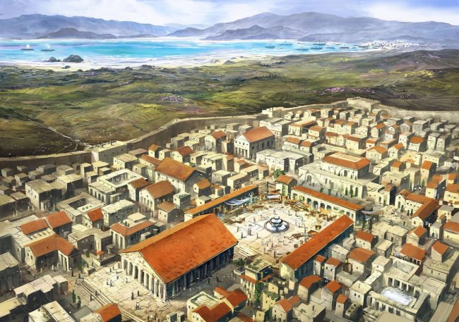 Реконструкция древнего города Коринф