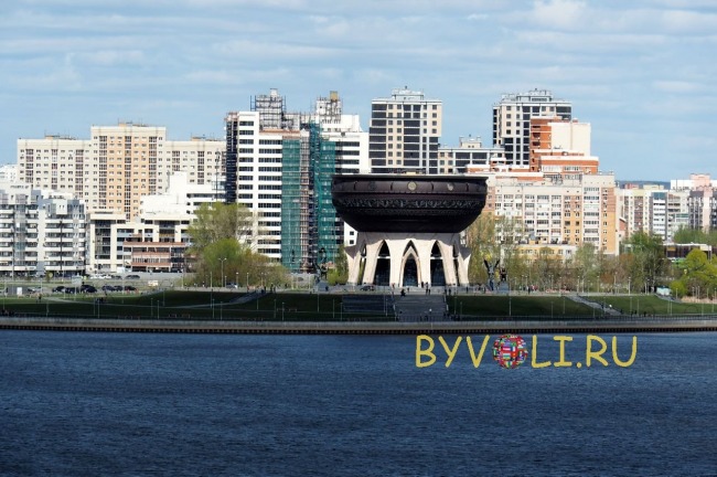 Вид на Казан с левого берега реки