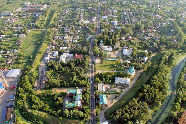 Вид с птичьего полета на Переславль-Залесский