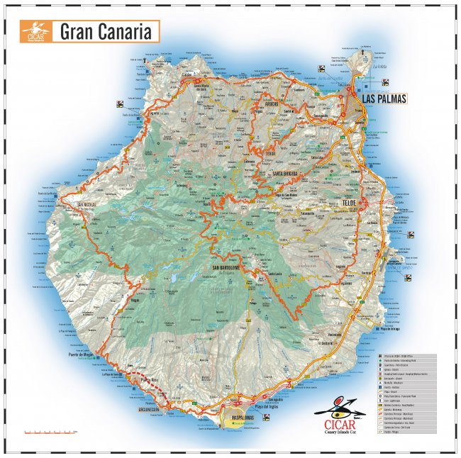 Карта Гран Канарии