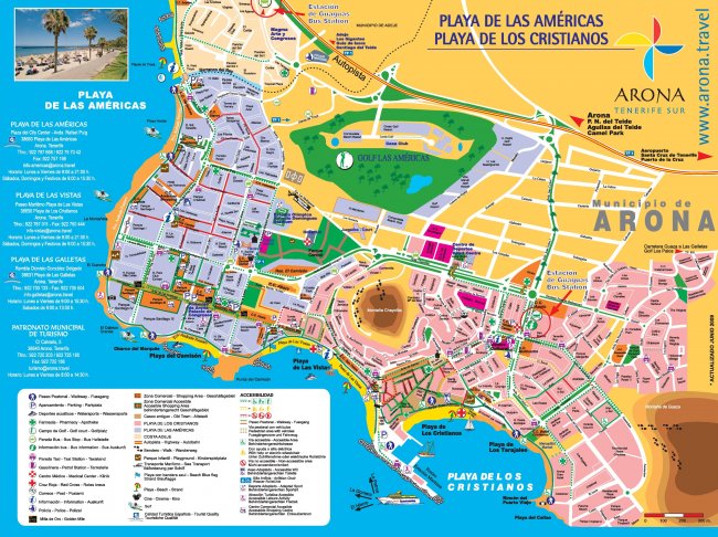 Карта Плайя де лас Америкас