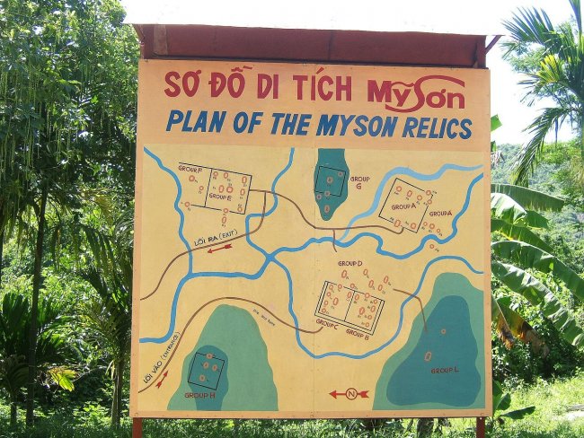 Карта руин Мишон