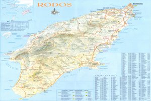 Карта Родоса с отелями