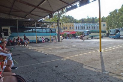 Междугородние автобусы на старом автовокзале