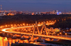 Мост Миллениум вечером в Казани